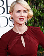 Actress Naomi Watts arrives at the 70th annual Golden Globe Awards in Beverly Hills