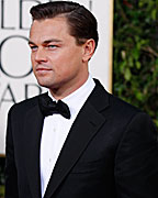 Actor Leonardo DiCaprio, from the film 'Django Unchained,' arrives at the 70th annual Golden Globe Awards in Beverly Hills