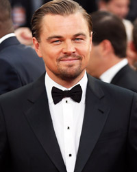 Actor Leonardo DiCaprio arrives at the 71st annual Golden Globe Awards in Beverly Hills, California