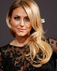 Actress Cassie Scerbo poses at The Weinstein Company