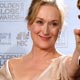 Streep holds her award for best actress in a comedy or musical motion picture at the 64th annual Golden Globe Awards