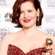 Geena Davis poses with award at the 63rd Annual Golden Globe Awards in Beverly Hills