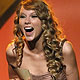 Taylor Swift reacts to winning best country song for `White Horse` during the annual Grammy Awards in Los Angeles