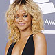 Rihanna arrives at the 54th annual Grammy Awards in Los Angeles