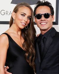 Singer Marc Anthony and Chloe Green arrive at the 56th annual Grammy Awards in Los Angeles, California