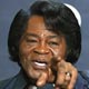 James Brown backstage after performing in the 47th annual Grammy Awards at the Staples Center in Los Angeles.