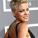 Pink poses at the 49th Annual Grammy Awards in Los Angeles