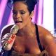 Rihanna performs Umbrella at the 50th Annual Grammy Awards in Los Angeles