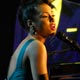 Alicia Keys sings Learnin` the Blues with the image and voice of the late Frank Sinatra at the 50th Annual Grammy Awards