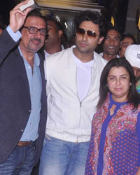 Farah Khan, Boman Irani, Shah Rukh Khan and Abhishek Bachchan