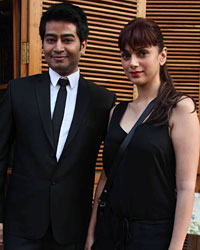 Fashion designer Harsh Gupta with Aditi Rao