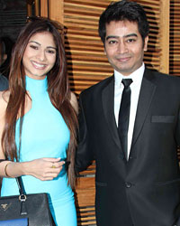 Fashion designer Harsh Gupta with Tanisha Mukherjee