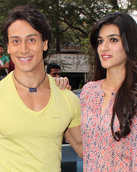 Promotion of movie 'Heropanti' at Mad Over Donuts