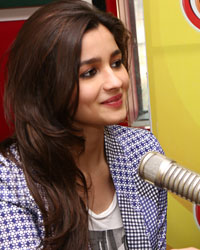 Alia Bhatt at Radio Mirchi Mumbai studio for the promotion of her upcoming movie 'Highway'