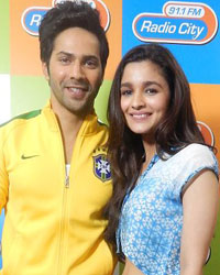 Promotion of 'Humpty Sharma Ki Dulhania' in the studios of Radio City 91.1FM