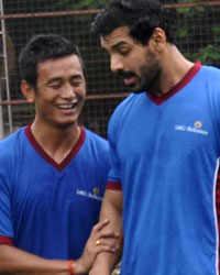 Baichung Bhutia and John Abraham