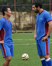 Baichung Bhutia and John Abraham