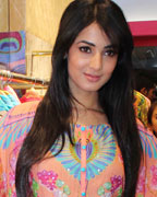 Sonal Chauhan poses during the launch of fashion designer Manish Arora's retail label 'Indian by Manish Arora'