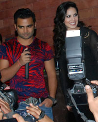 Sachin Joshi and Sunny Leone at Jackpot Promotional Event