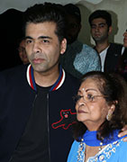 Karan Johar with his mother Hiroo Johar