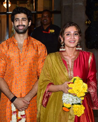 Dhvani Bhanushali and Aashim Gulati visit  ISKCON Temple, Juhu