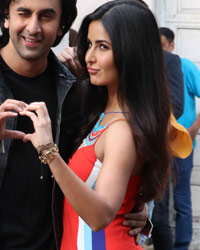 Ranbir Kapoor and Katrina Kaif at Mehboob Studio