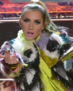 Singer Kesha performs at the 2013 Kids Choice Awards in Los Angeles, California