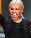 Christina Aguilera accepts a tribute award from the National Council of La Raza ALMA Awards in Pasadena