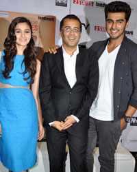 Alia Bhatt, Chetan Bhagat and Arjun Kapoor