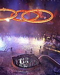 Artists perform during the opening ceremony of the London 2012 Olympic Games