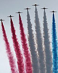 Red Arrows perform flypast over Olympic Stadium