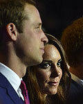 Duke and Duchess of Cambridge, William and his wife Catherine, and Prince Harry watch the Opening Ceremony