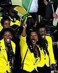 There were huge cheers for the Irish team - and for Usain Bolt, who carried the flag for Jamaica