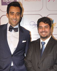 Rahul Khanna and Vardhan Kondvikar at the Blue carpet of 'The Lonely Planet Magazine India Travel Awards 2014'