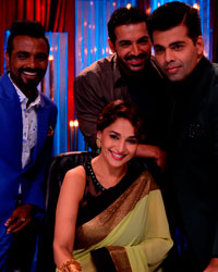 Remo D'Souza, Madhuri Dixit, John Abraham and Karan Johar