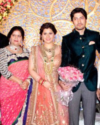 Wedding reception of Congress leader Bhai Jagtap's daughter, Manali Jagtap and Vicky Shoor