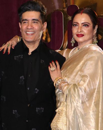 Manish Malhotra and Rekha