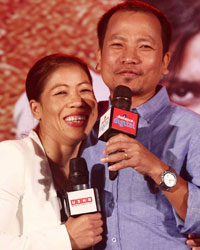 Mary Kom with her husband K Onler Kom