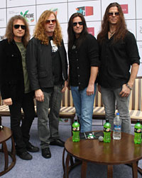 Megadeth Band During Preview of MTV Xtremes