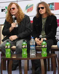 Megadeth Band During Preview of MTV Xtremes