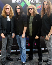 Megadeth Band During Preview of MTV Xtremes