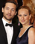 Tobey McGuire and his wife, Jennifer Meyer, arrive at the Metropolitan Museum of Art Costume Institute Benefit in New York