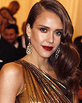 Actress Jessica Alba arrives at the Metropolitan Museum of Art Costume Institute Benefit in New Yo