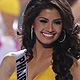 Miss Philippines Shamcey Supsup steps forward after being chosen among the final ten contestants of the Miss Universe 2011 pageant in Sao Paulo