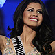 Miss Philippines Shamcey Supsup waves after finishing as third runner-up in the Miss Universe 2011 pageant in Sao Paulo