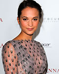 Alicia Vikander arrives at the premiere of her movie 'Anna Karenina' in Hollywood