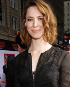 Cast member Rebecca Hall poses at the premiere of 'Iron Man 3' at El Capitan theatre in Hollywood, California