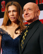 Cast member Ben Kingsley and his wife Daniela pose at the premiere of 'Iron Man 3' at El Capitan theatre in Hollywood, California