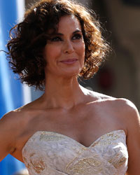 Actress Teri Hatcher, who voices the character of 'Dottie,' poses at the world premiere of 'Planes' at El Capitan theatre in Hollywood, California