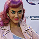 Katy Perry poses on arrival on the red carpet at the MTV Europe Music Awards show in Belfast